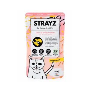 Alimento completo para gatos Strayz Pato BIO con Boniato 85 g