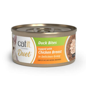 Catit Cuisine Duet Duck Bites topped with Chicken Breast