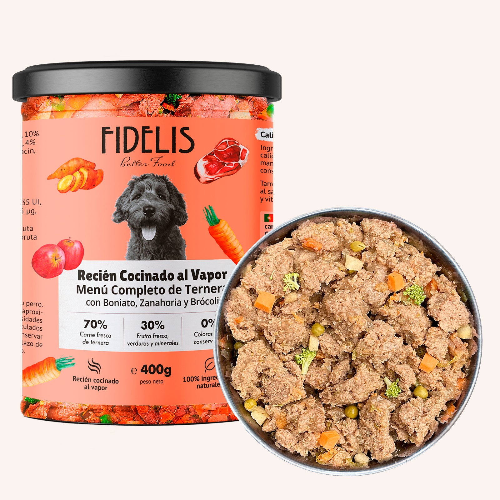 Fidelis Ternera con Manzana 400 g