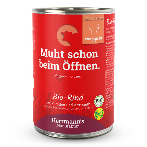 Herrmann's Bio Ternera con zanahoria 400 g