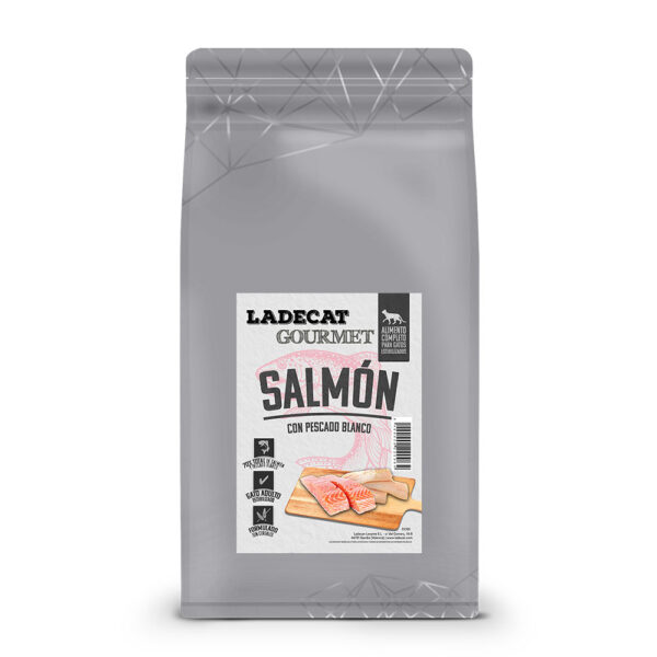 Ladecat Gourmet Salmon Pescado Blanco esterilizados 1,5 kg