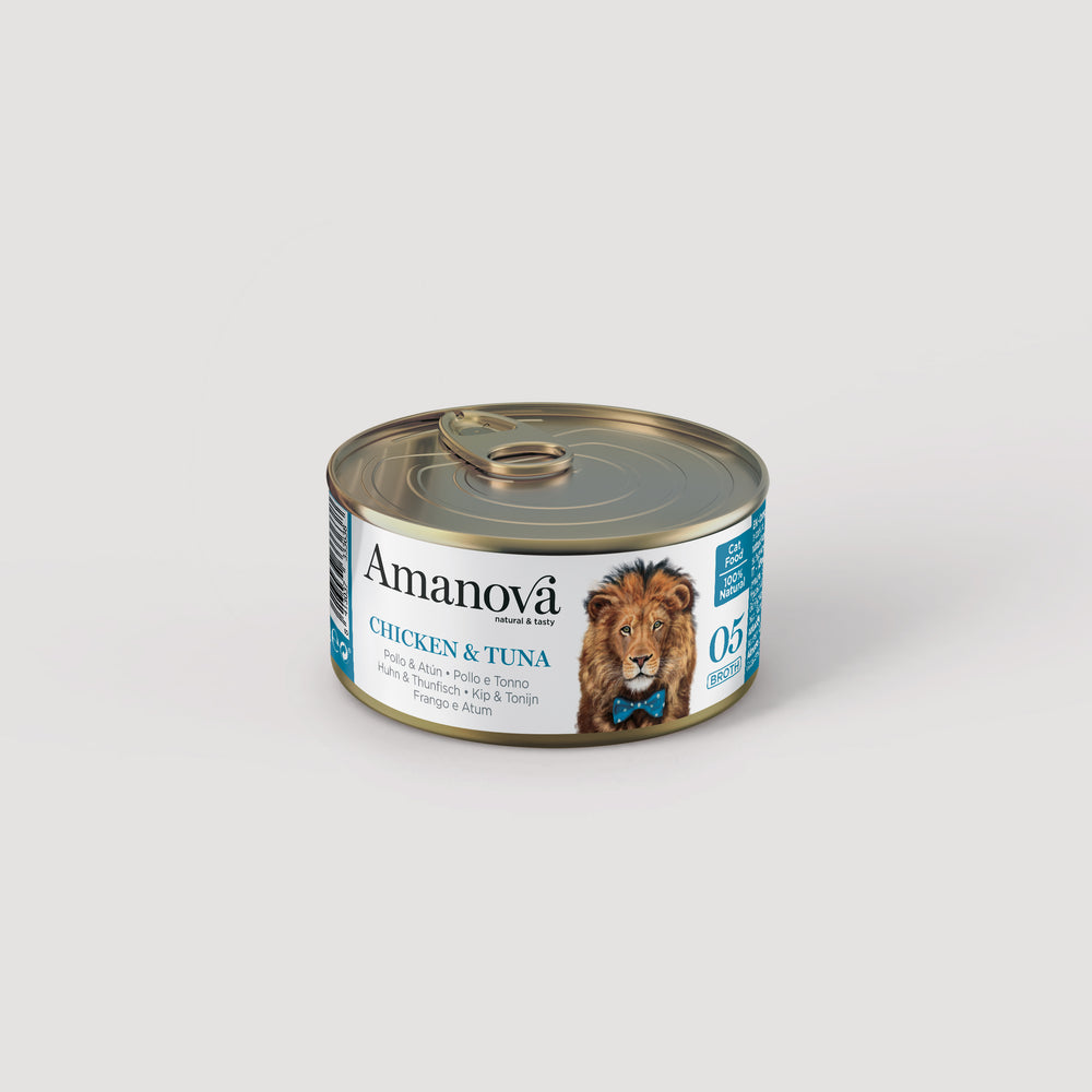 Lata Amanova en Caldo Pollo y Atun 05 – 70 g