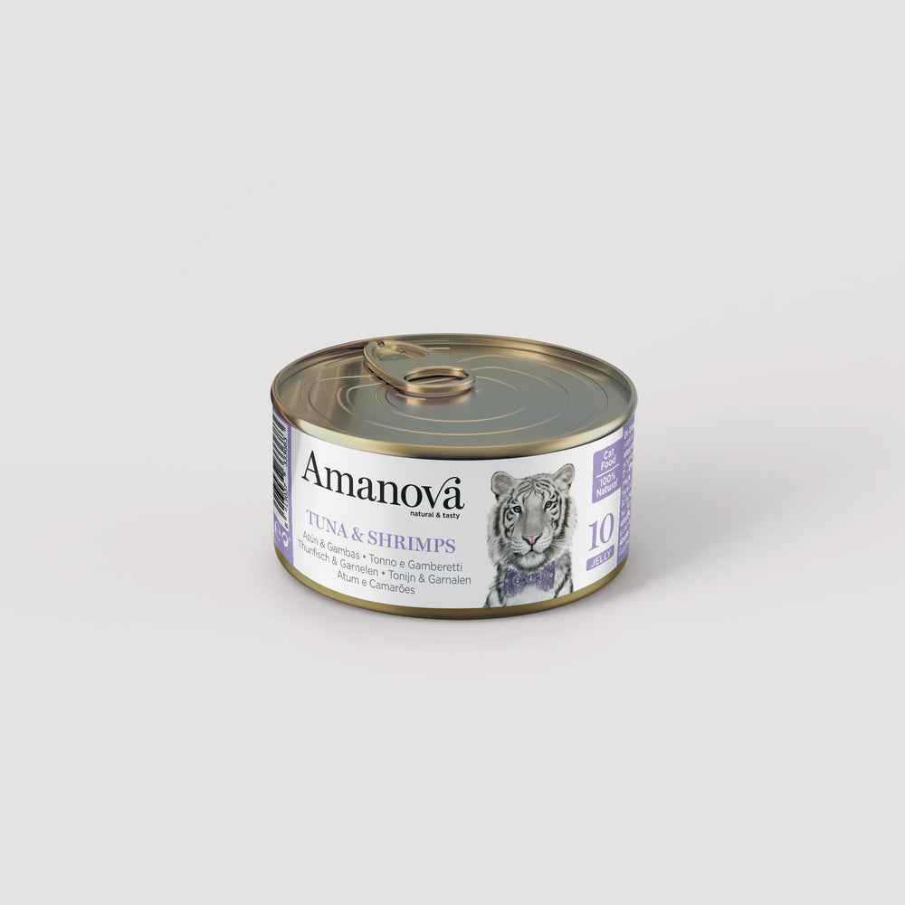 Lata Amanova en Gelatina Atun y Gambas 10 – 70 g