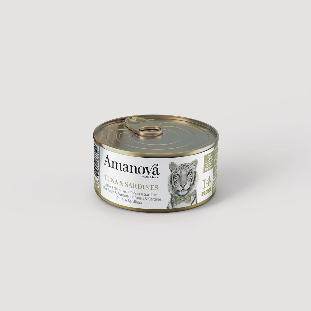 Lata Amanova en Gelatina Atun y Sardinas 14 – 70 g