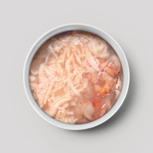 Presentacion en plato Amanova en Gelatina Pollo y Gambas 06 – 70 g