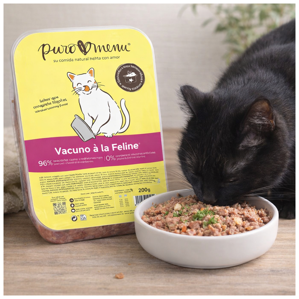 PuroMenu Vacuno a la feline cocinado gato 200 g presentacion