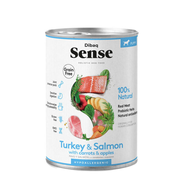 Sense lata cachorros Salmón y Pavo