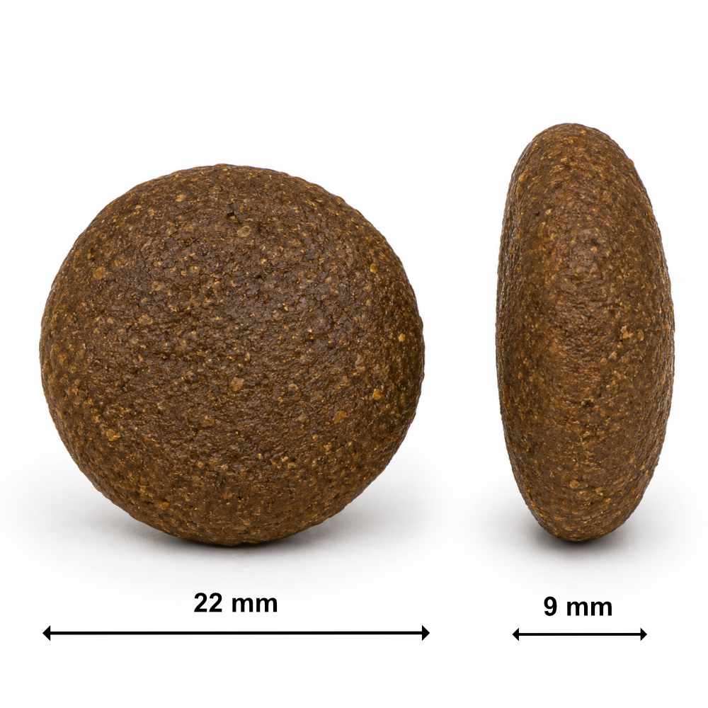 Tamano de croqueta del pienso Ladecan Skin Soothe Antipicores Salmon y Trucha