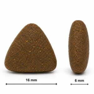 Tamano de croqueta del pienso Ladecan Supra Bufalo Italiano con Albahaca