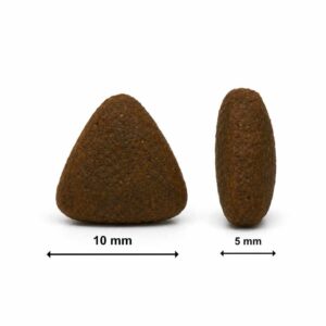 Tamano de croqueta del pienso Ladecan Supra Mini Salmon Escoces con Eneldo