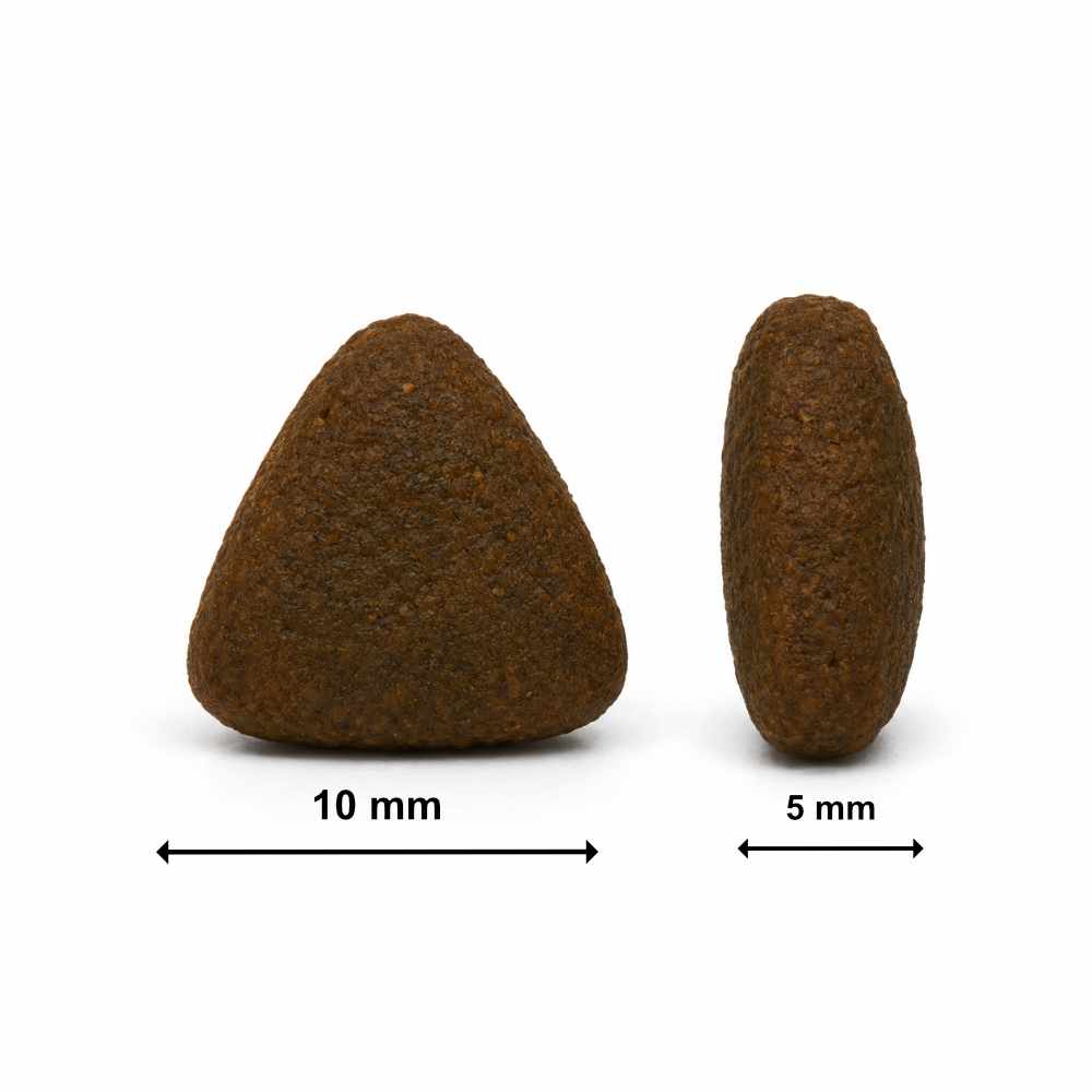 Tamano de croqueta del pienso Ladecan Supra Mini Salmon Escoces con Eneldo