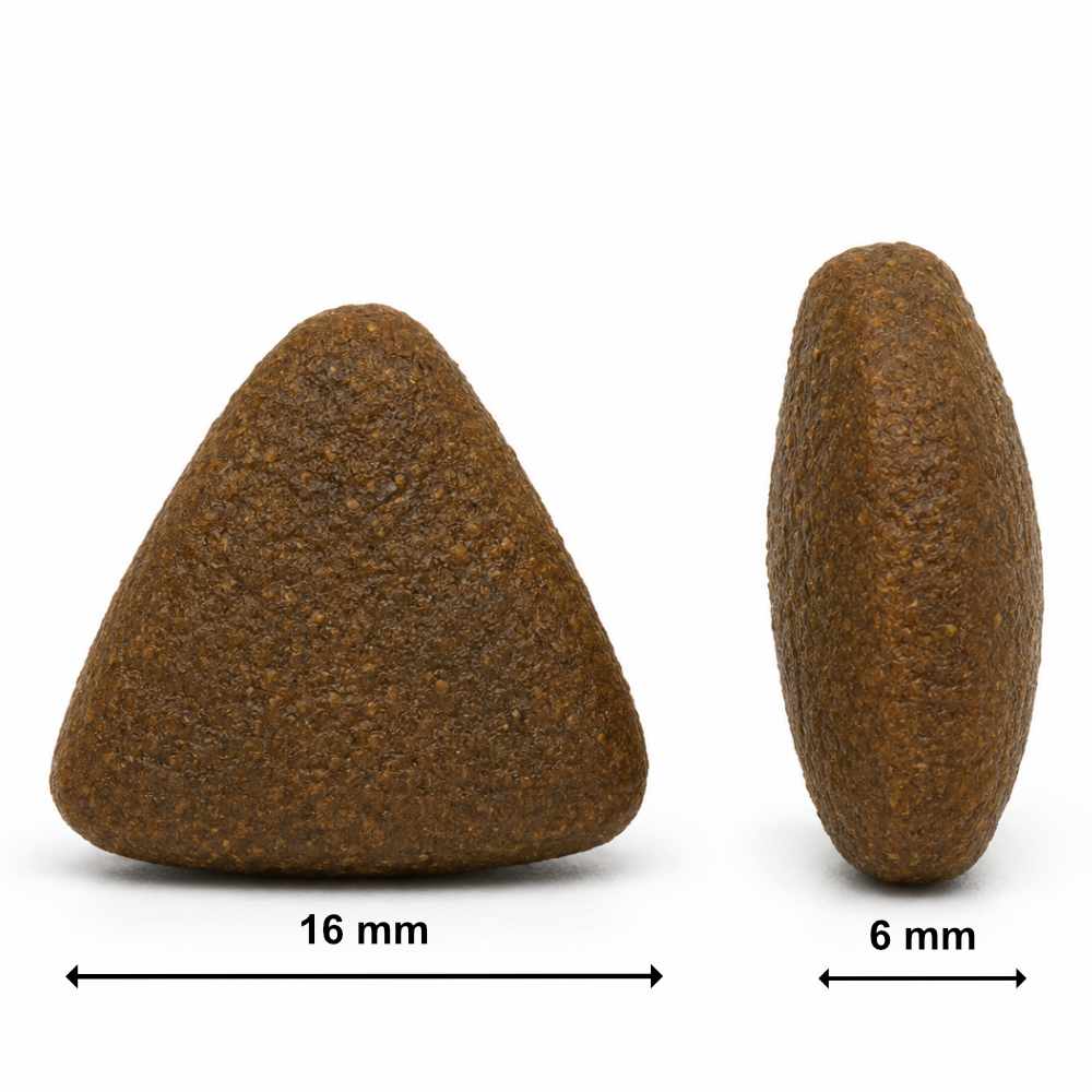 Tamano de croqueta del pienso Ladecan Supra Salmon Escoces con Eneldo