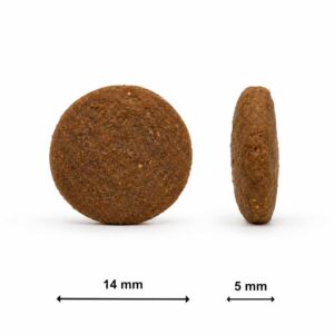 Tamano de croqueta del pienso Ladecan Venado con Moras