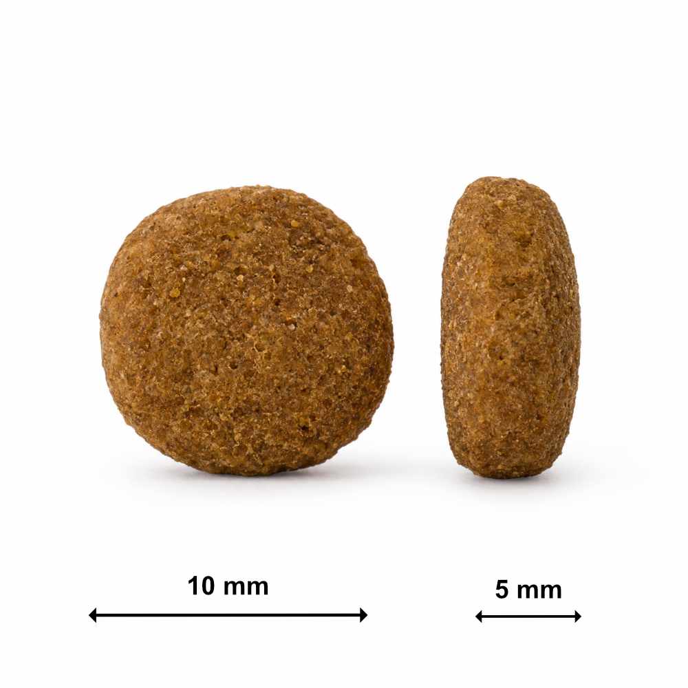 Tamano de croqueta del pienso Ladecat Gourmet Salmon con Pescado Blanco esterilizados
