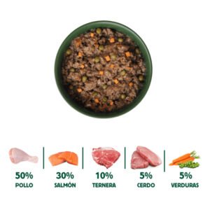 Wild Balance Gato Guiso Pescador 80 g en plato