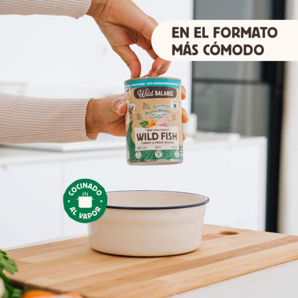 Wild Balance Pescado y Pavo con verduras lata 400 g - Imagen 3