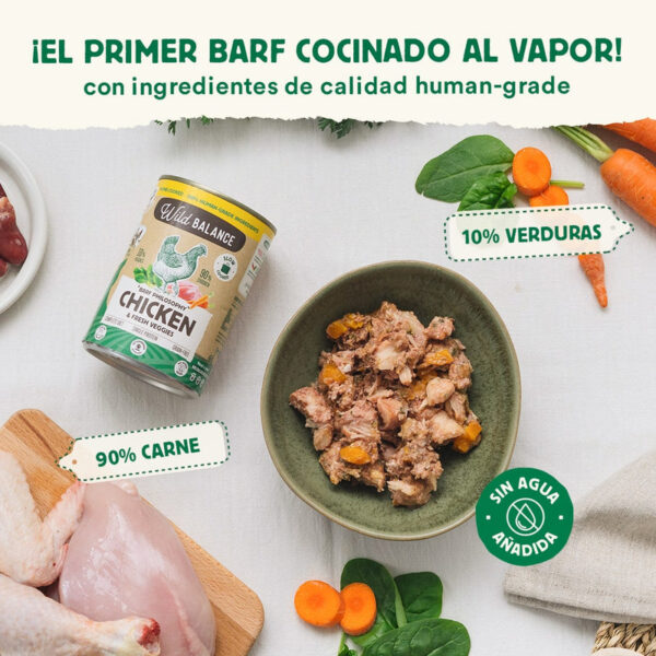 Wild Balance Pollo con verduras lata 400 g - Imagen 2