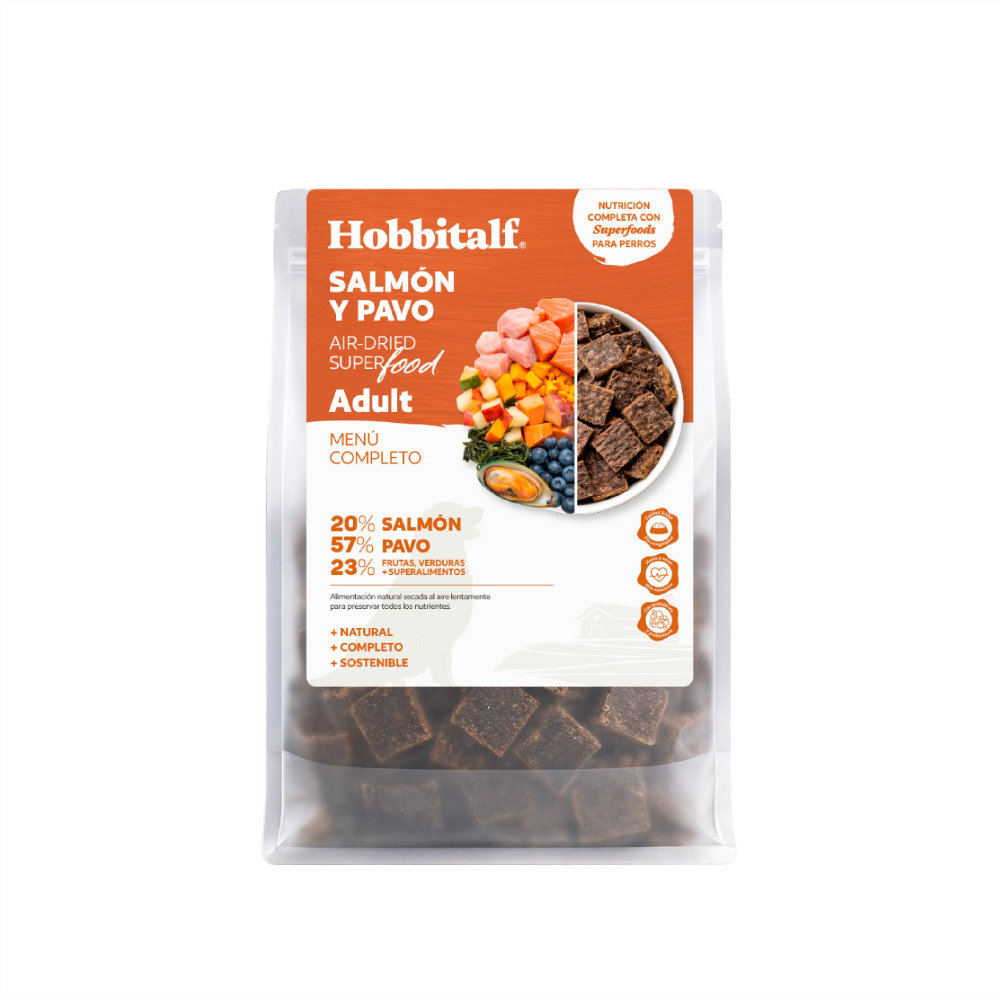 alimentacion airdried perro pavo salmon