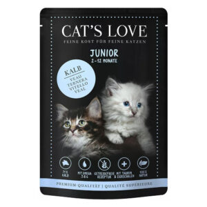 Cat's Love comida húmeda de ternera para gatitos junior